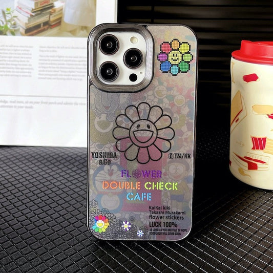 Digital Sunflower Kawaii iPhone Case
