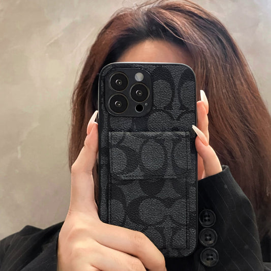 Coach iPhone Case With Wallet Black-HP240513