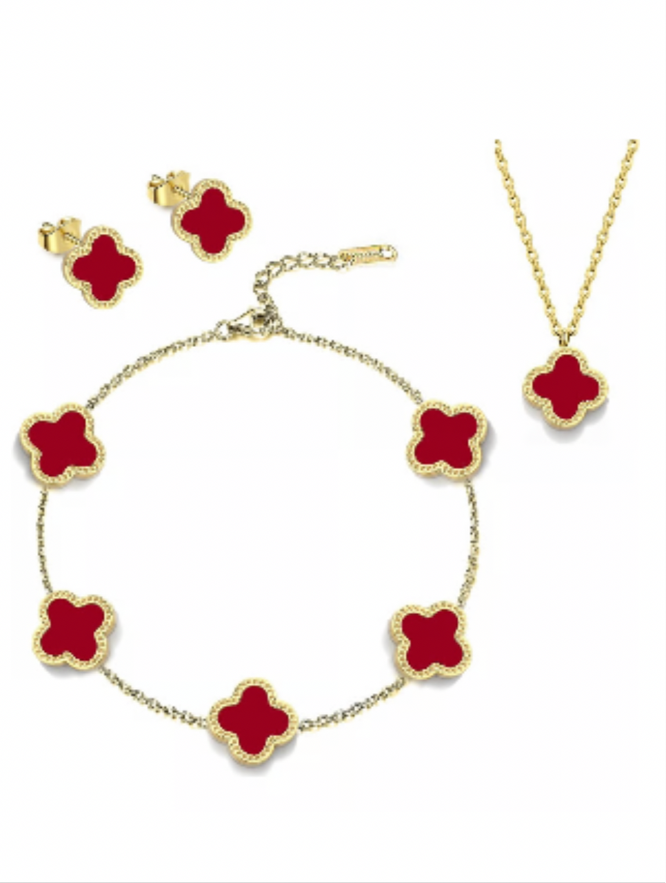 Bracelet with gold plated flower design