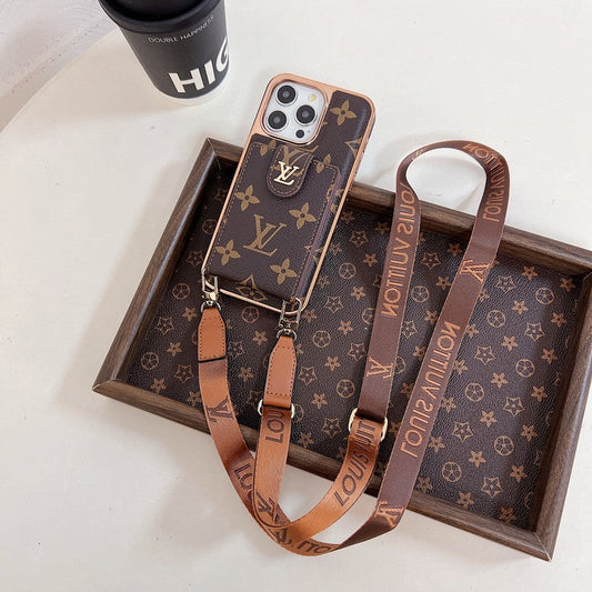 Lou Gold Cover Crossbody iPhone Case