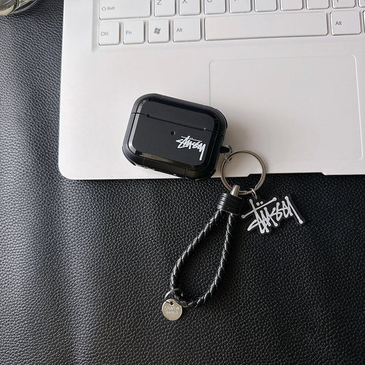Streetwear Skater Logo AirPod Case with Braid Strap