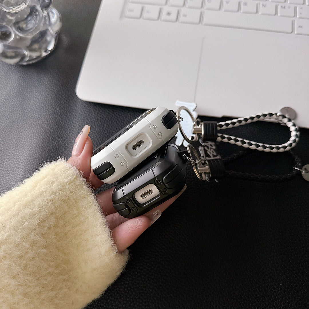 Streetwear Skater Logo AirPod Case with Braid Strap