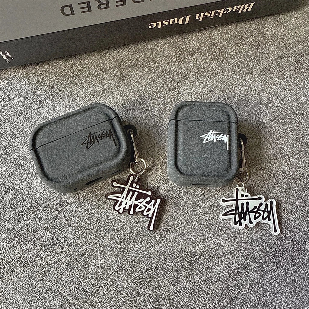 Simple Logo Airpod Case with charm