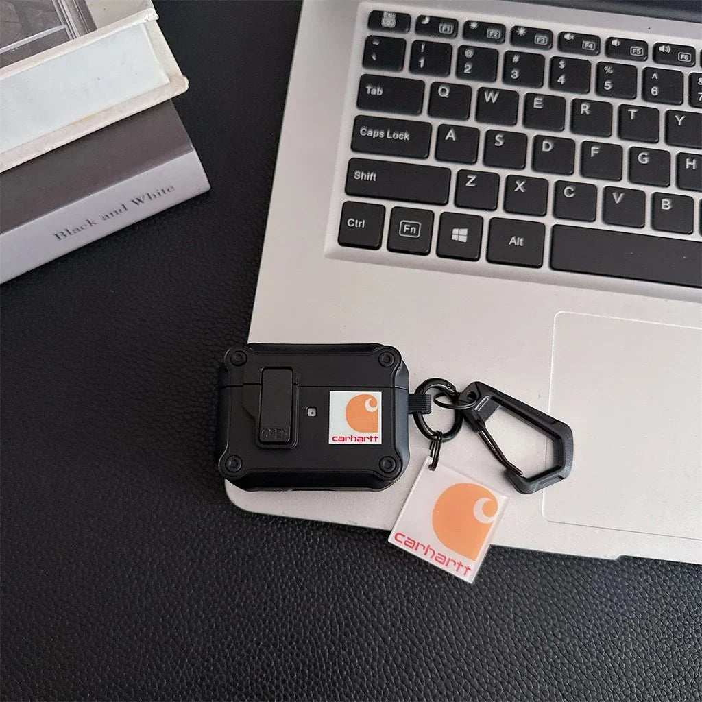 Rugged AirPods Case with Carabiner Clip