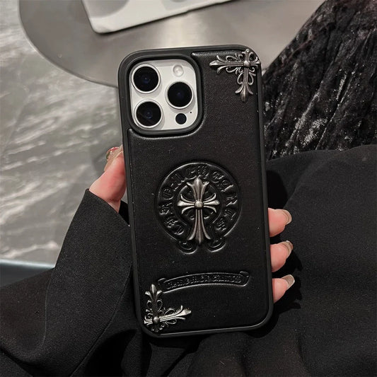 Black Embossed Emblem Case �Smooth or Textured Finish