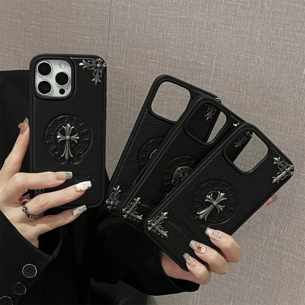 Black Embossed Emblem Case �Smooth or Textured Finish