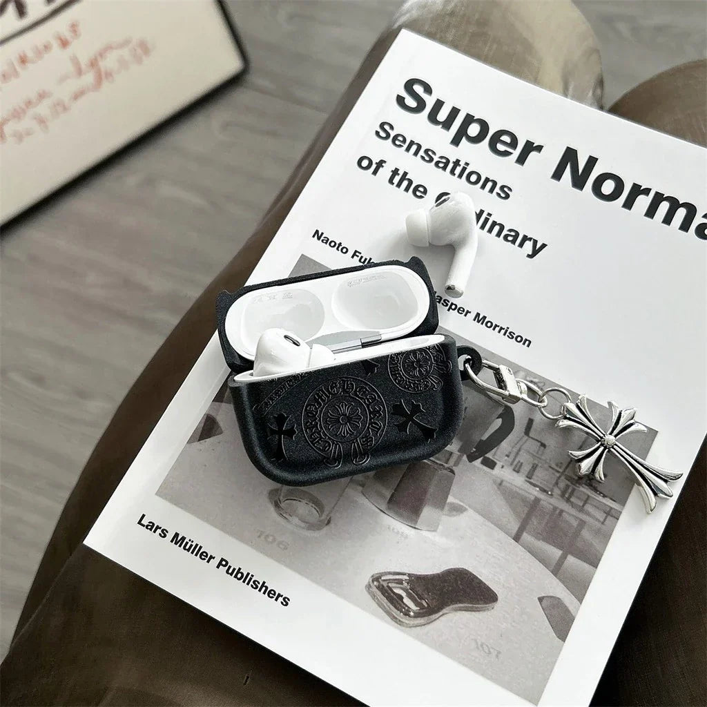 Gothic Cross Charm AirPod Case �Black