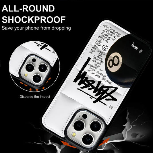 Crisp White Eightball Puffer Case