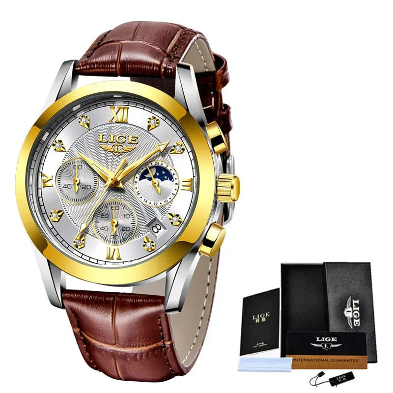 Shark & Sapphire Golden Radiance Luxury Women's Watch