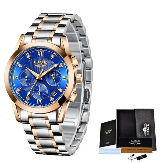 Shark & Sapphire Golden Radiance Luxury Women's Watch