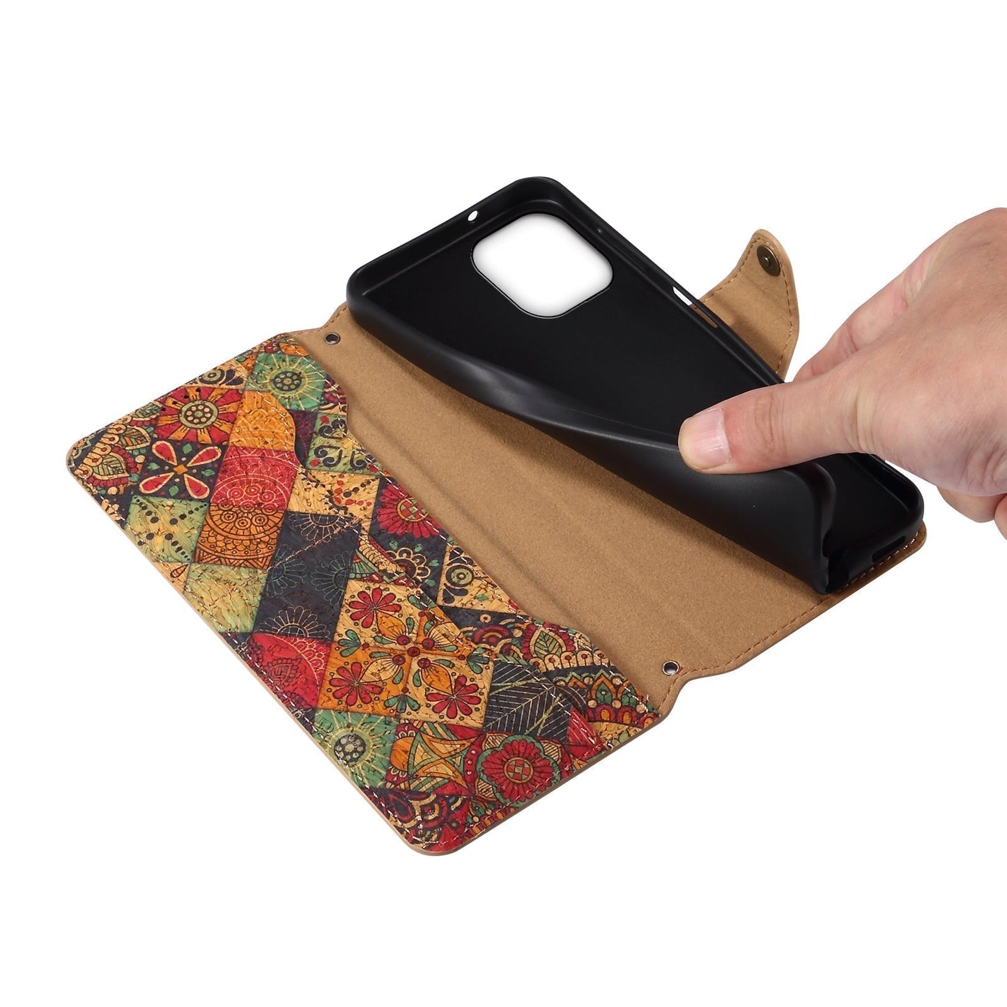 Vintage  Floral seasons Leather Wallet Case  – Boho Chic Protection for iPhone Case