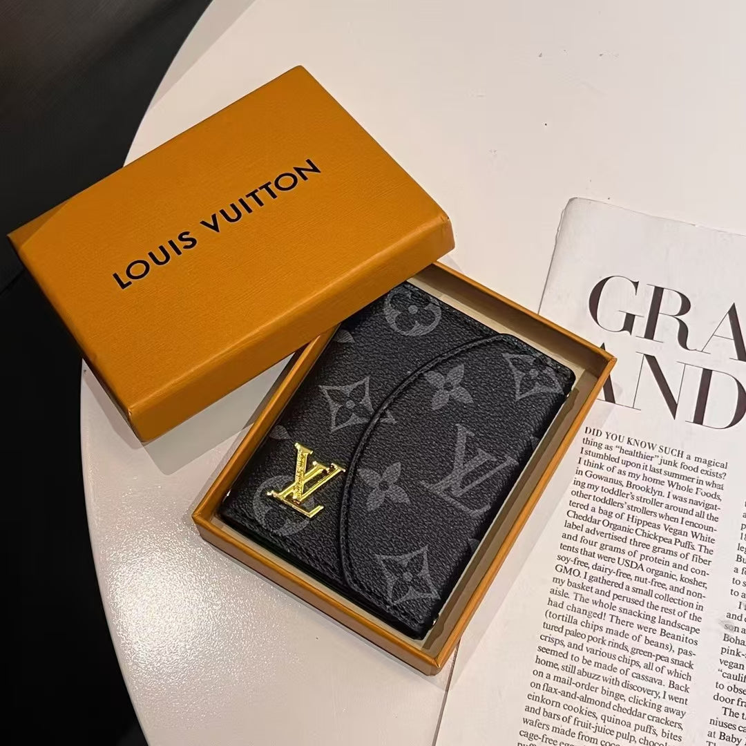 Luxury Lou & GG-Inspired Monogram Compact Wallet Collection