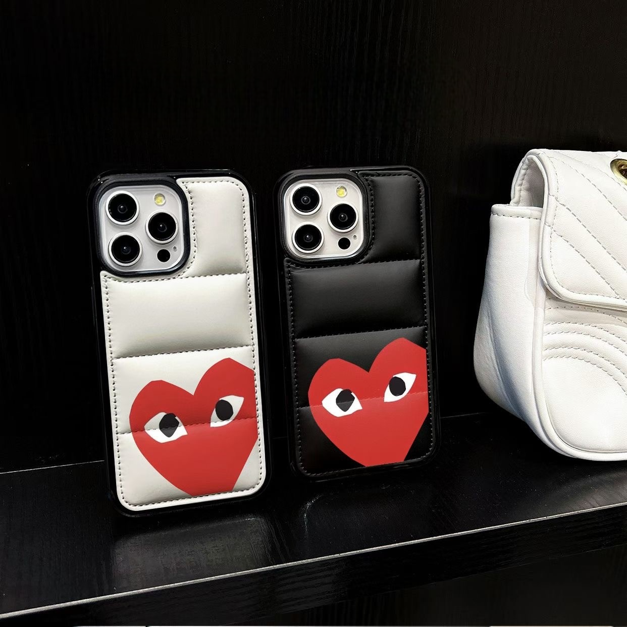 Urban Puffer iPhone Case â€?Heart Design