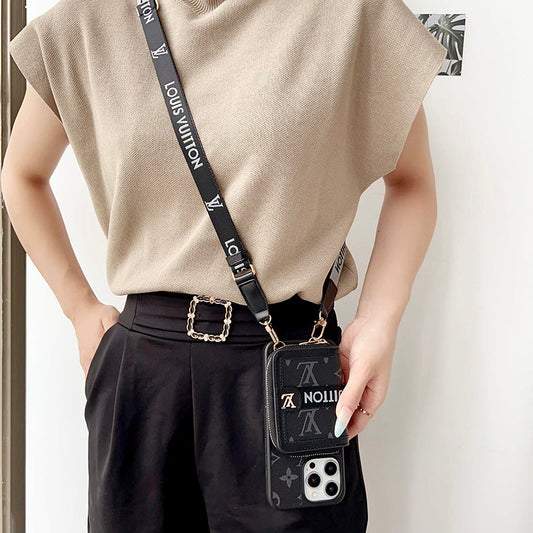 Lou GG Card Holder Chain iPhone Case