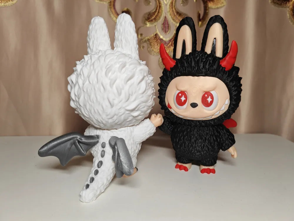 Labubu Archangel (Demon) Plush with Rotating Eyes – Poseable Soft Toy