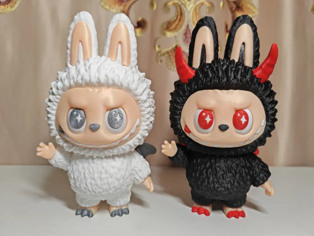 Labubu Archangel (Demon) Plush with Rotating Eyes – Poseable Soft Toy