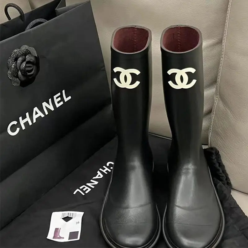Elegant Classic Waterproof Tall Boots – Timeless Style & Comfort