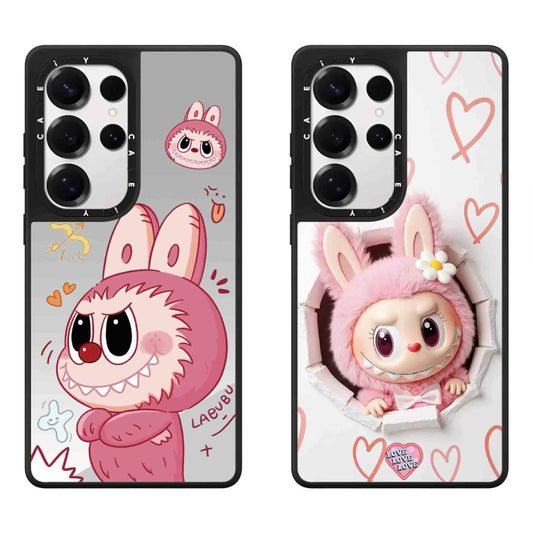 Cute Cartoon Labubu | Pink Labubu Mokoko - Phone Case Samsung Galaxy S25 S24 S23 Ultra