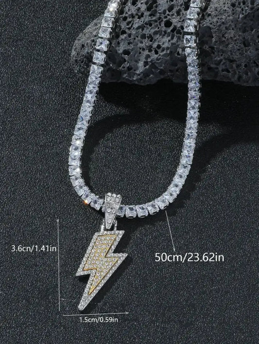 Crystal Charm lightning Necklace