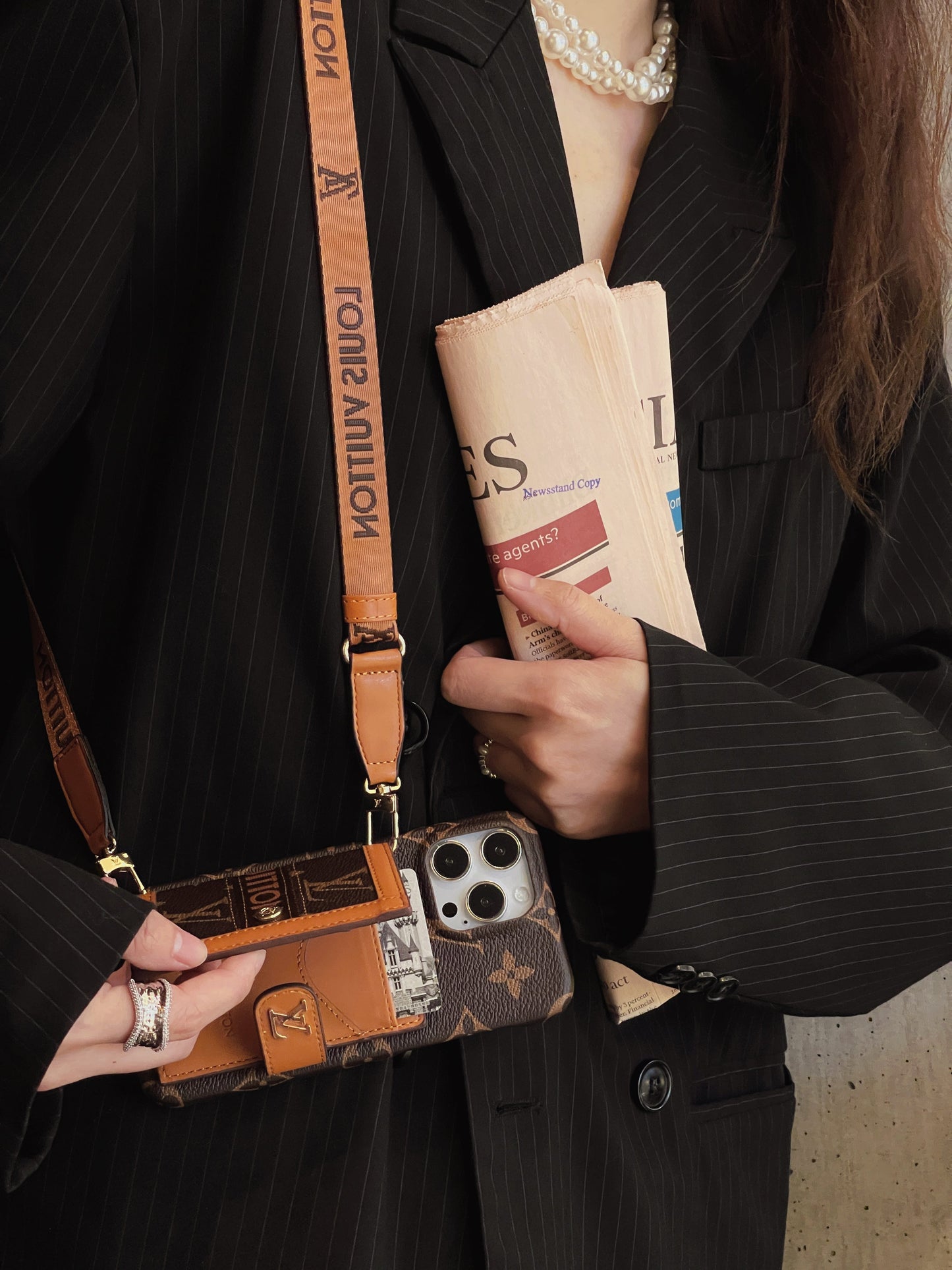 Lou Card Holder Chain iPhone Case