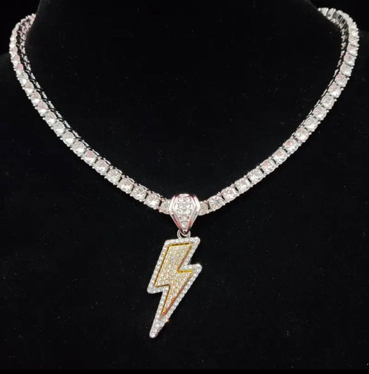 Crystal Charm lightning Necklace