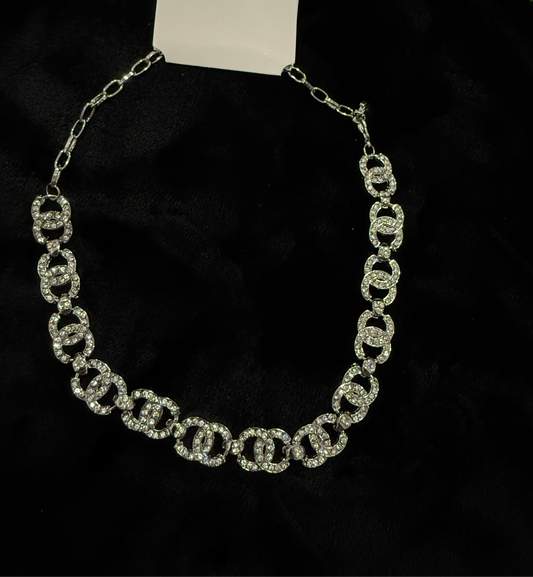 Double C necklace with gold plated high quality