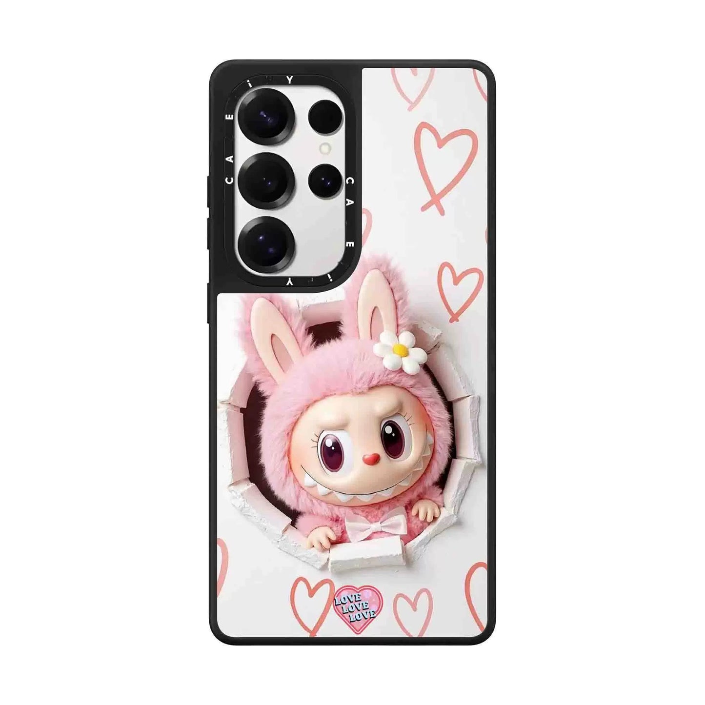Cute Cartoon Labubu | Pink Labubu Mokoko - Phone Case Samsung Galaxy S25 S24 S23 Ultra