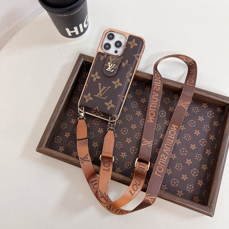Lou Gold Cover Crossbody iPhone Case