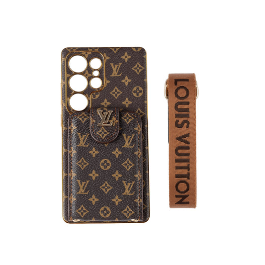 Lou Advanced Leather Phone Case With Card Wallet And Strap