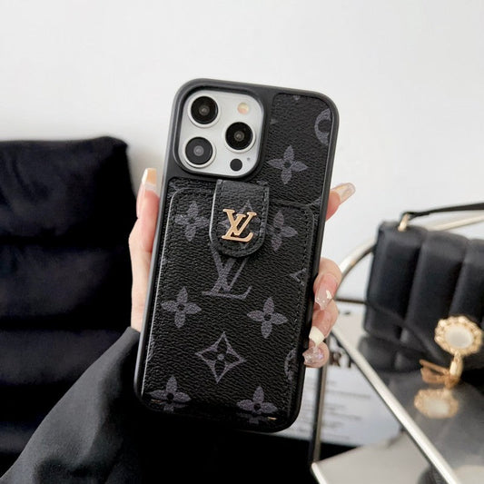 Lou Black & White Card Bag iPhone Case