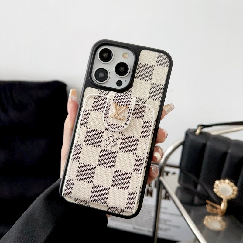 Lou Black & White Card Bag iPhone Case
