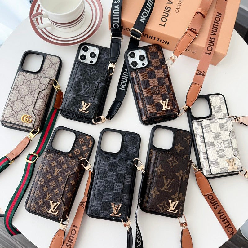 Lou Side Card Bag Crossbody Chain iPhone Case
