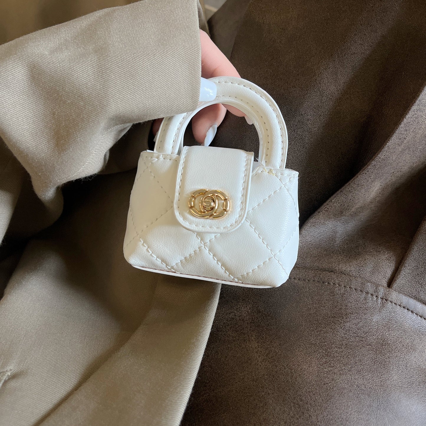 Cute Mini Handbag Style AirPods Case with Chain Strap