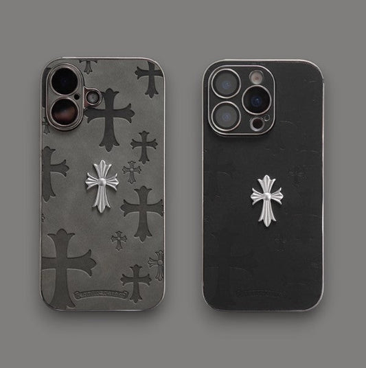 Gothic Luxe Cross Suede Case