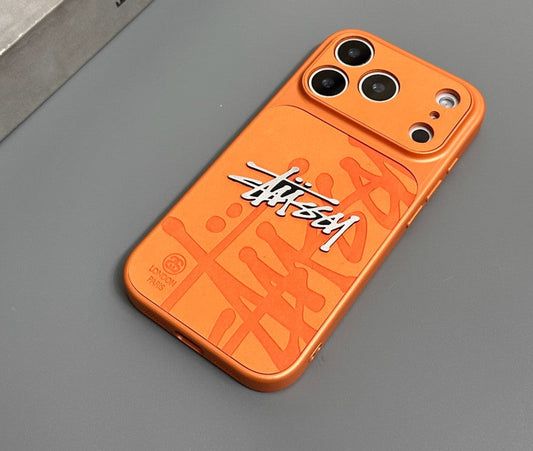 Street Script Raised Logo Case â€?Black & Orange