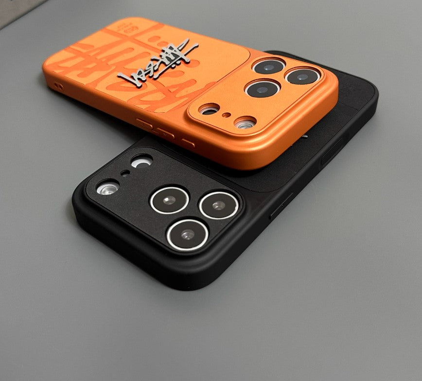 Street Script Raised Logo Case â€?Black & Orange
