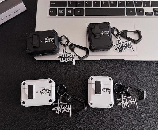 Logo Design  Rugged AirPods Case with Carabiner Clip