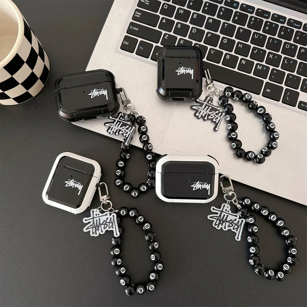 Streetwear Skateboard Eightball Charm AirPod Case