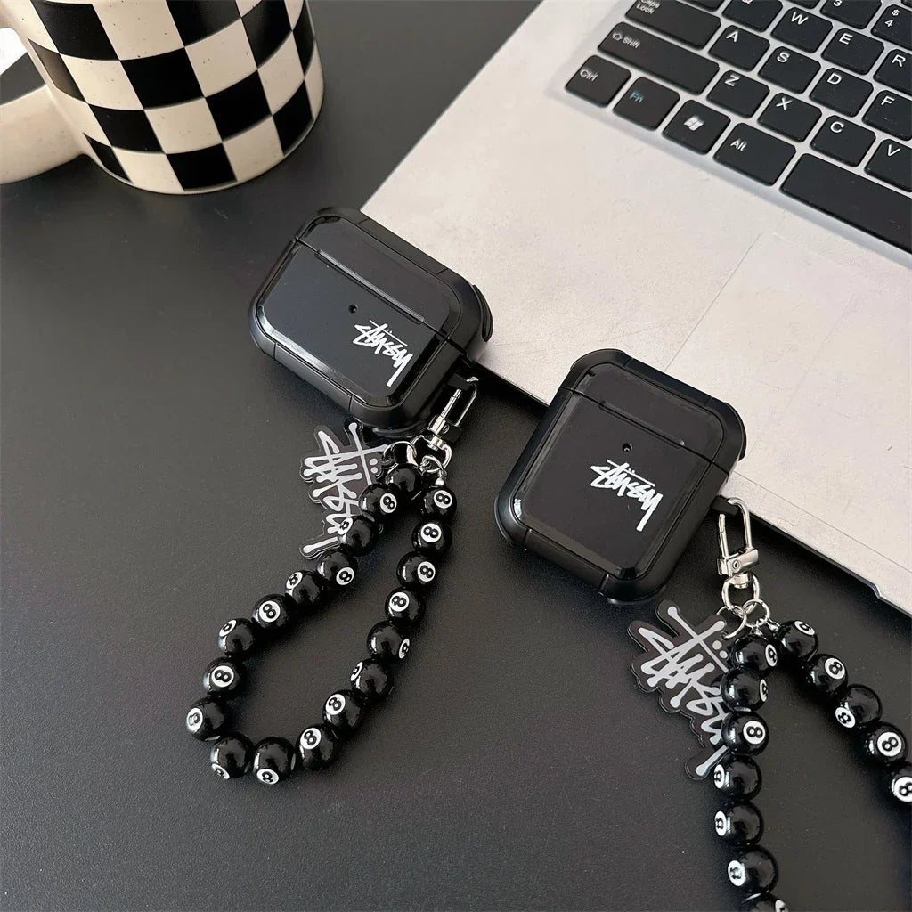 Streetwear Skateboard Eightball Charm AirPod Case
