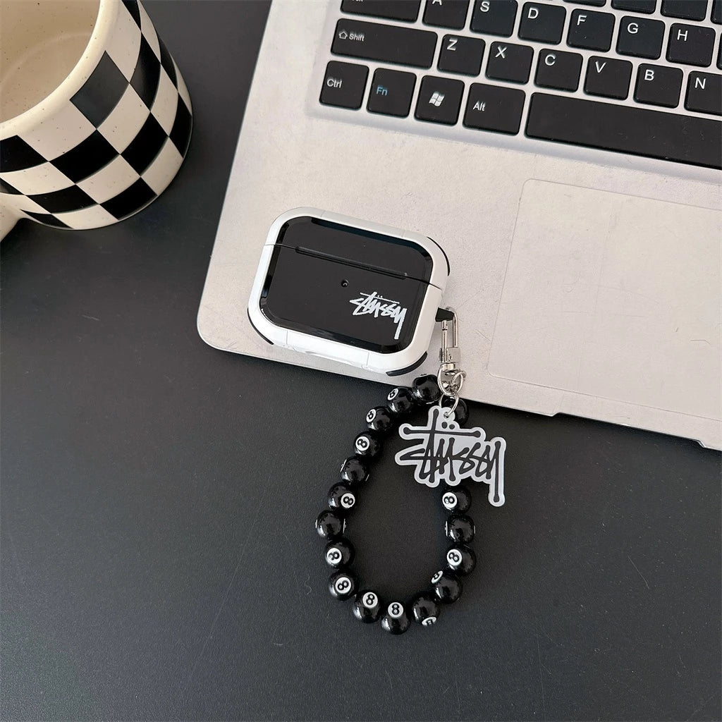 Streetwear Skateboard Eightball Charm AirPod Case