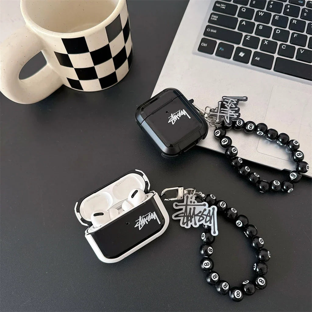 Streetwear Skateboard Eightball Charm AirPod Case