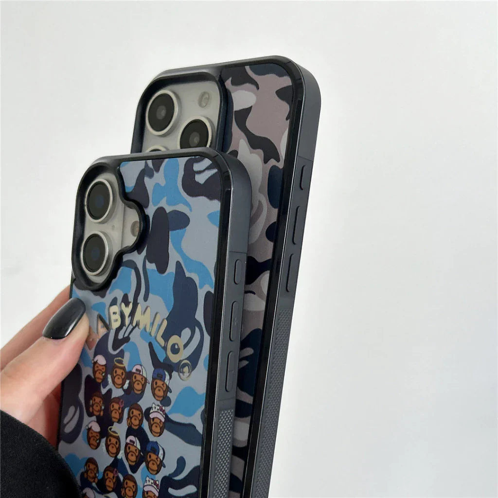 Camo Baby Monkey Mirrored iPhone Case