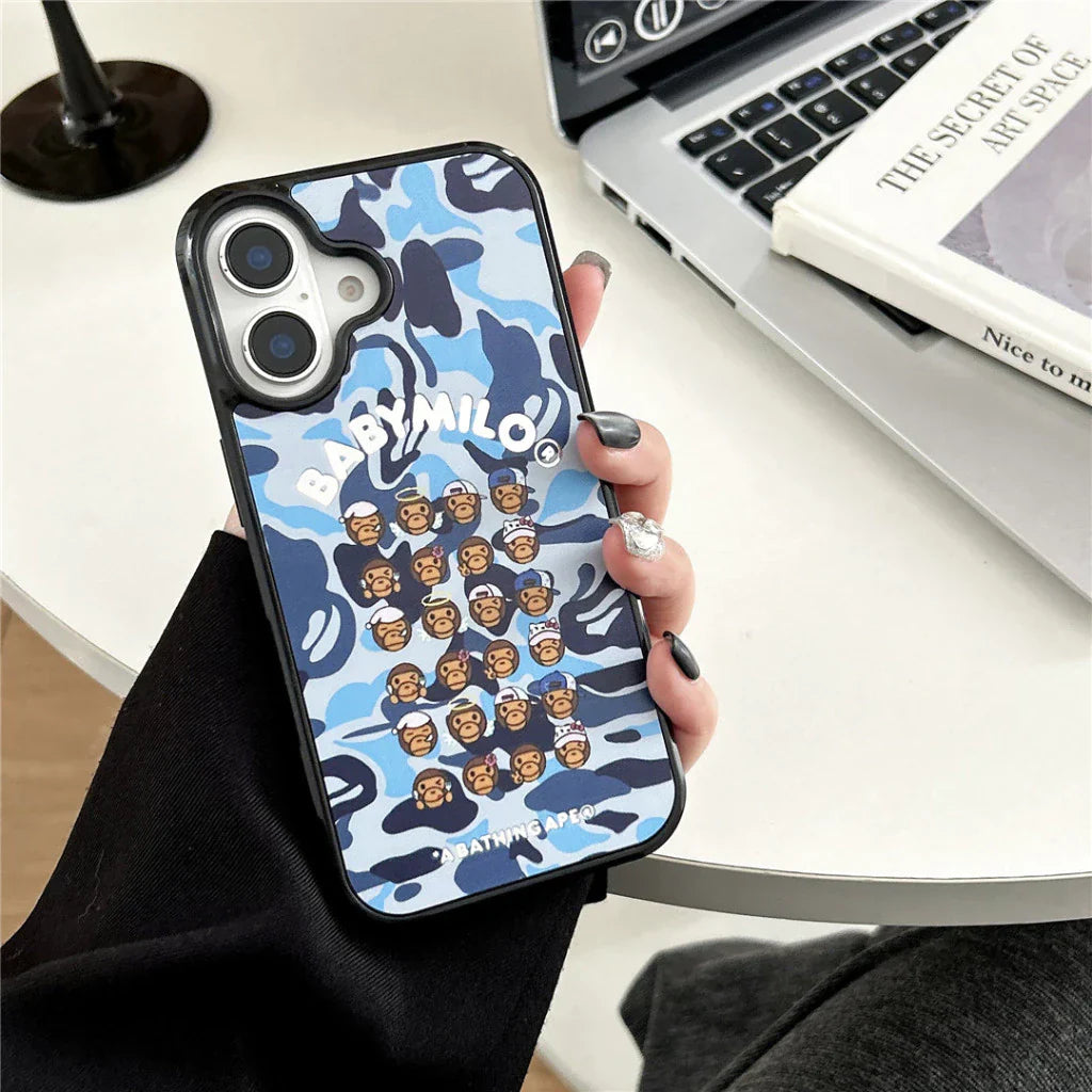 Camo Baby Monkey Mirrored iPhone Case