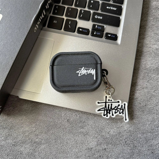 Simple Logo Airpod Case with charm