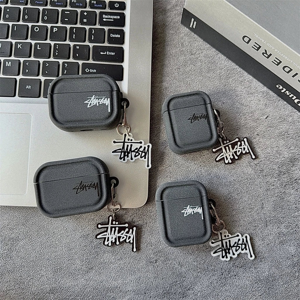 Simple Logo Airpod Case with charm