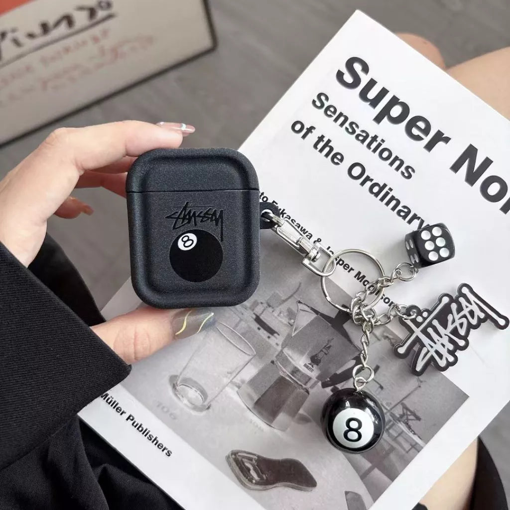 8-Ball AirPods Case with Keychain