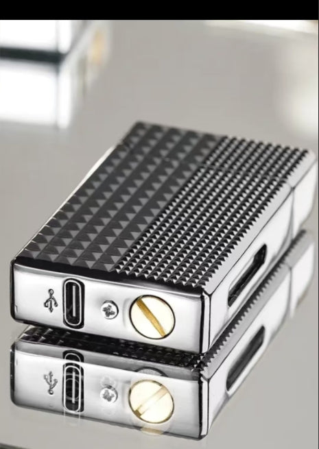 A lighter with four intelligent ignition methods: voice control, air flow, gravity, and strike.