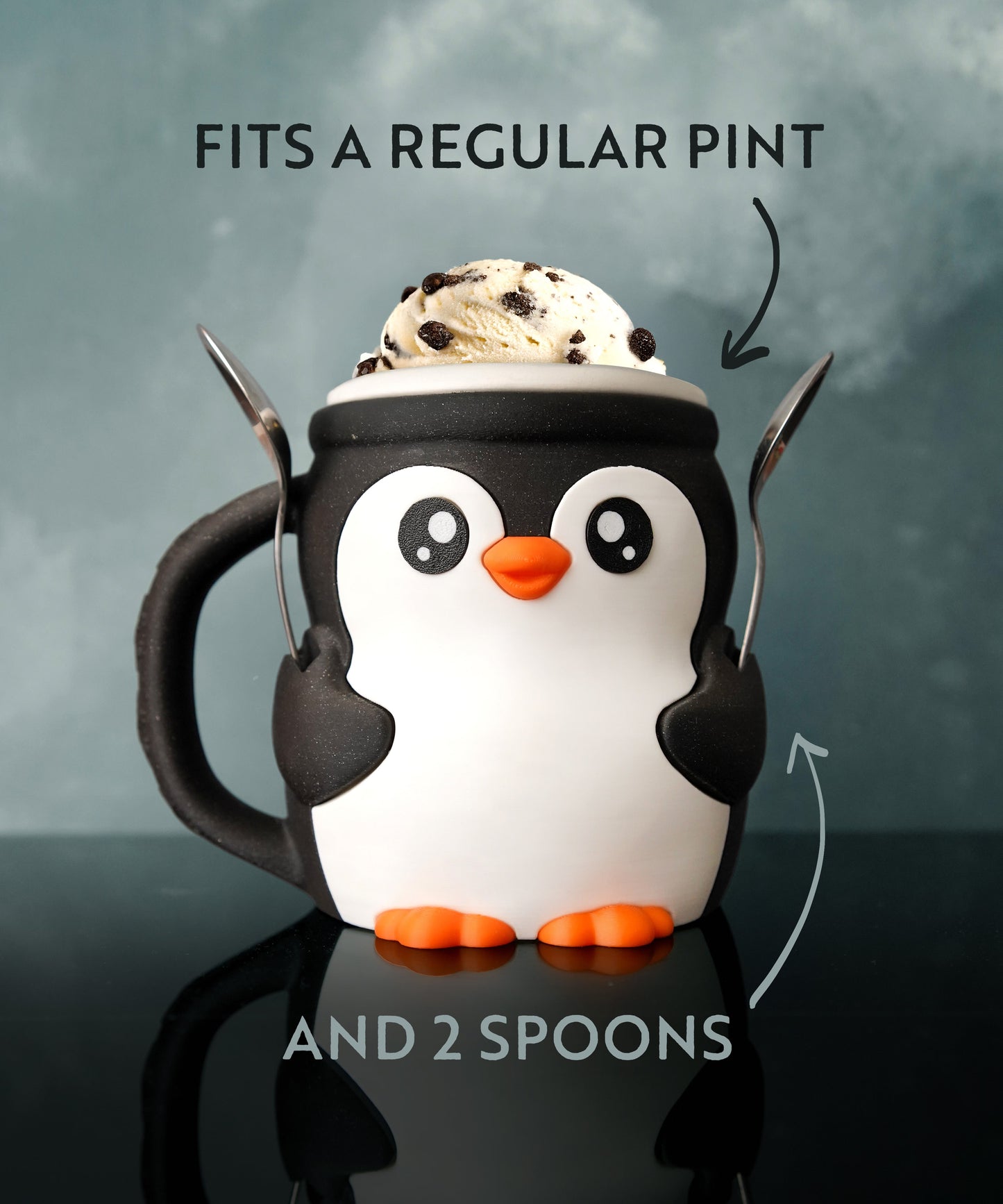 Pebbles, the Penguin Ice Pint Holder