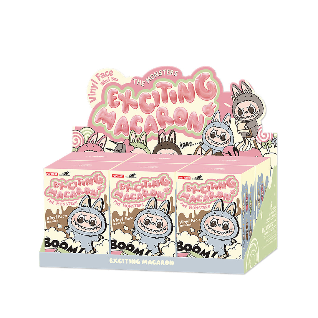 Pop Mart The Monsters Labubu Exciting Macarons Vinyl Face Plush Pendant (Blind Box)