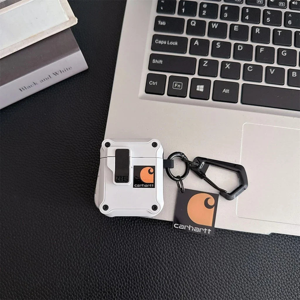 Rugged AirPods Case with Carabiner Clip